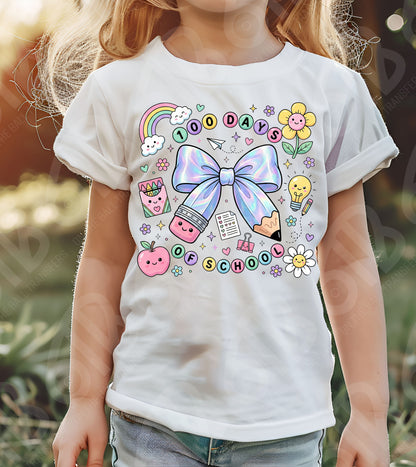 100 Days of School Cute DTF Transfer