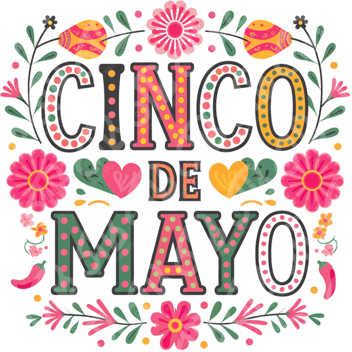 Cinco de Mayo Floral DTF Transfer
