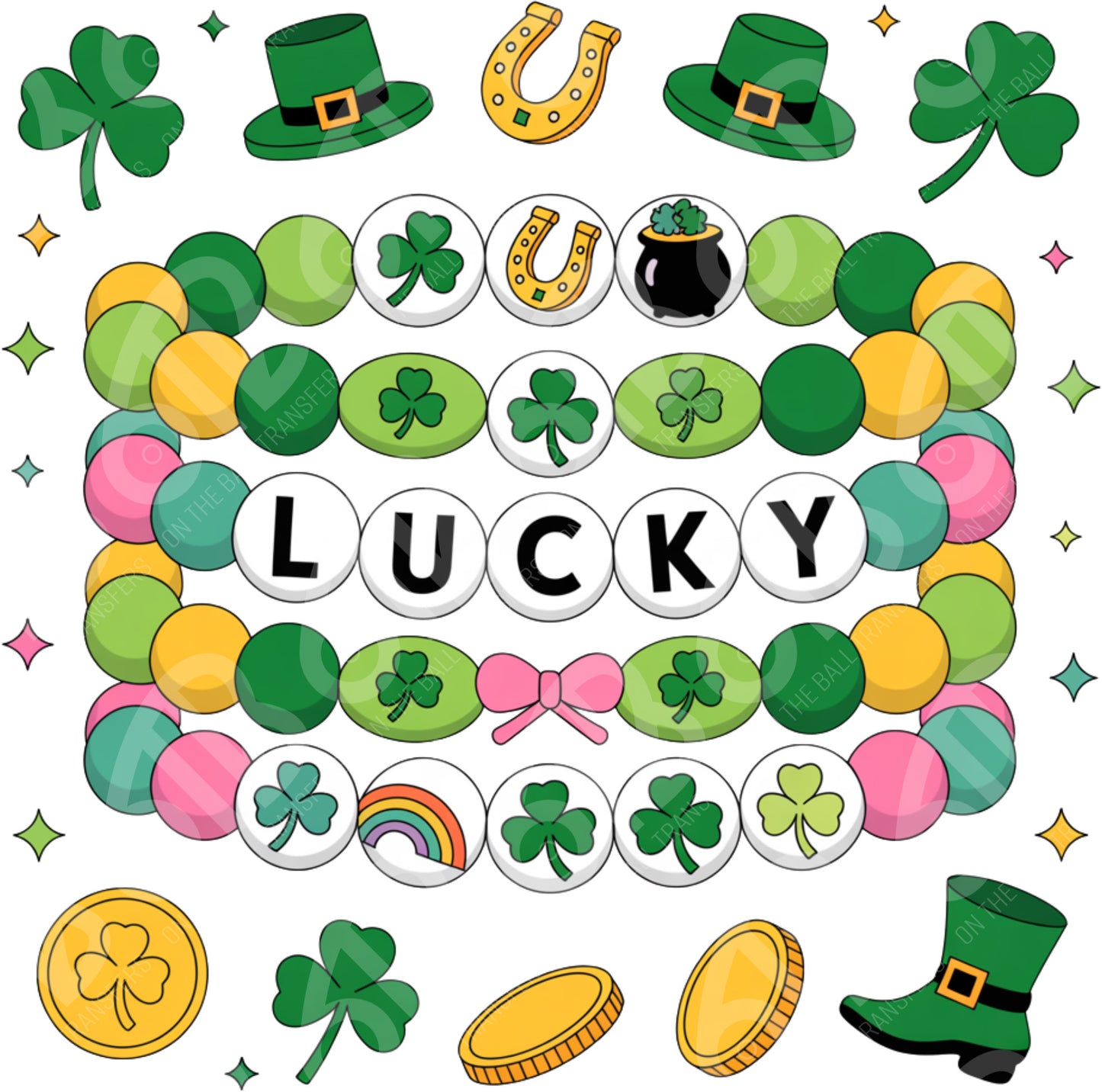 St. Patrick's Friendship Bracelets DTF Transfer