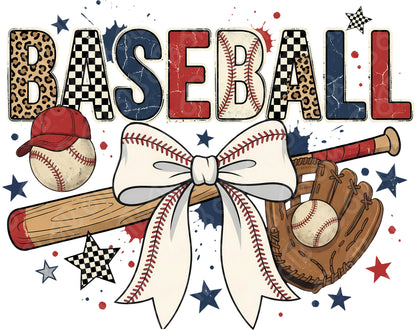 Americana Baseball Collage DTF Transfer