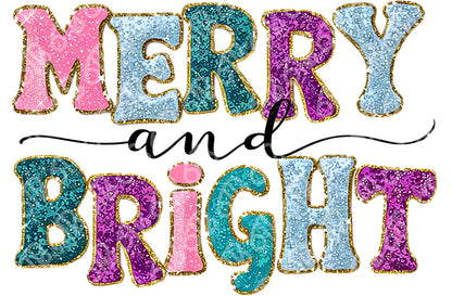 Merry and Bright DTF Transfer