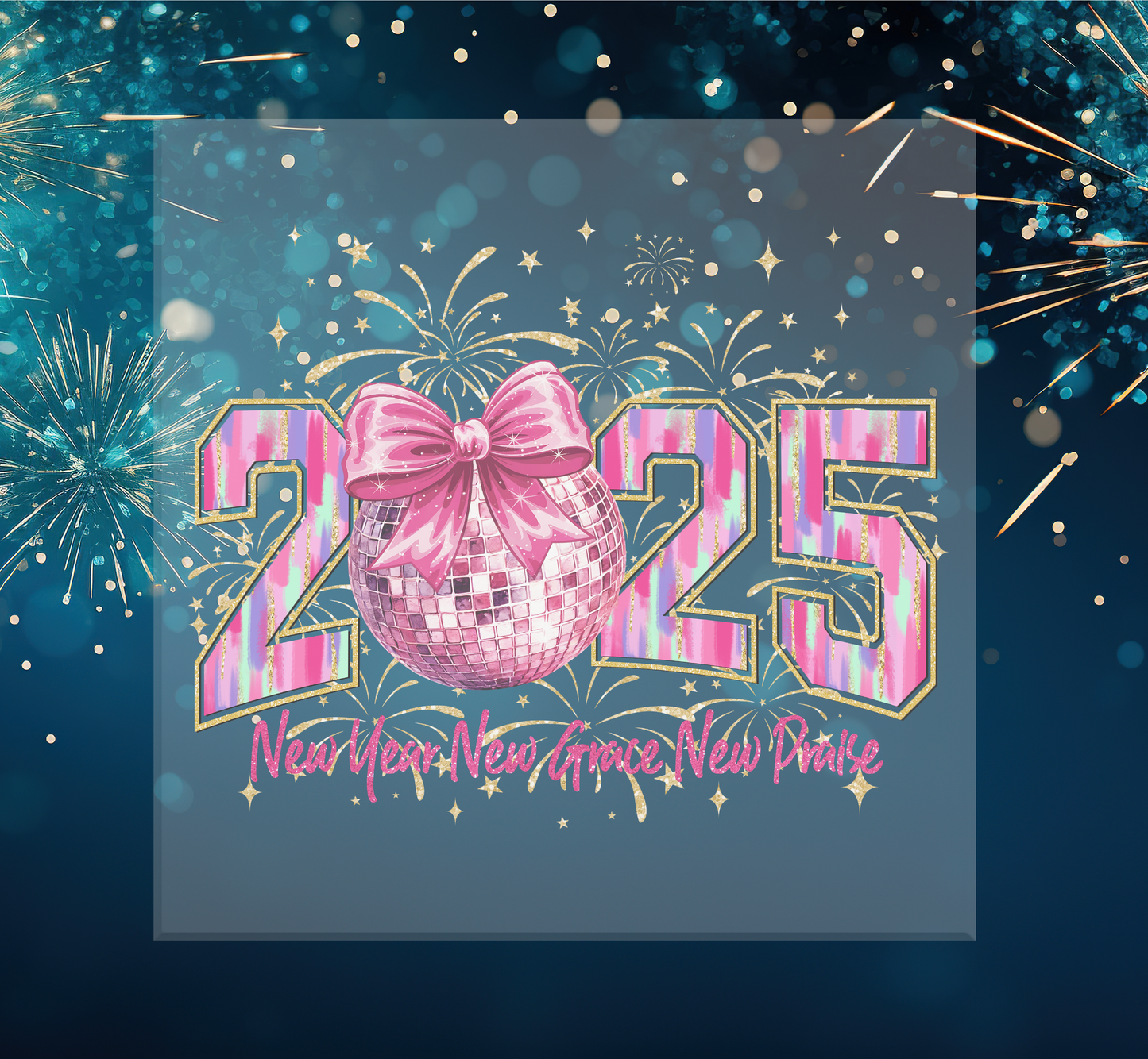 New Year Disco DTF Transfer