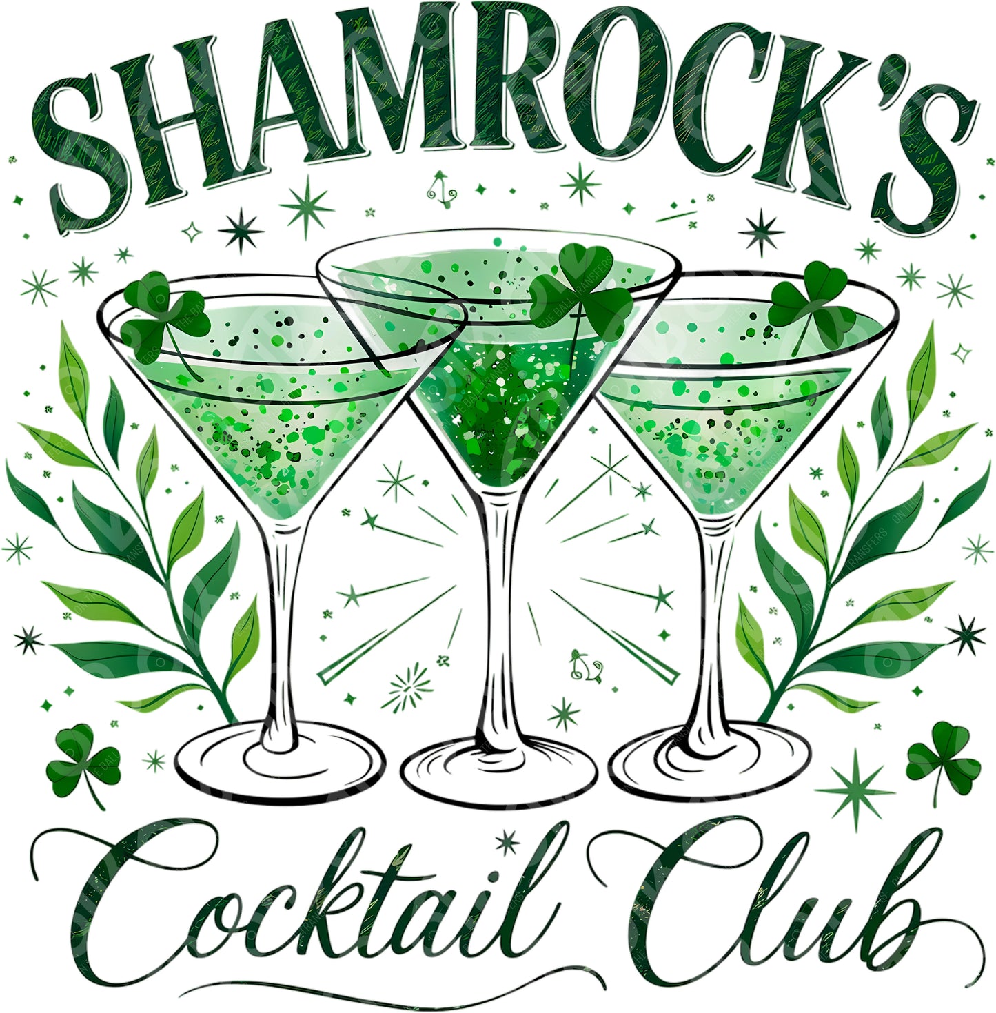 Shamrock's Cocktail Club DTF Transfer