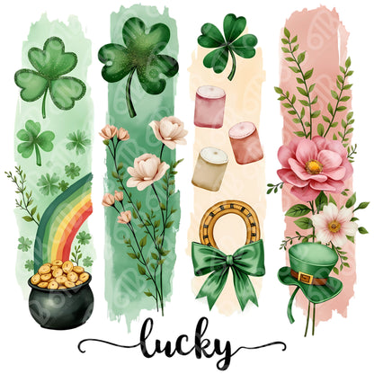 Lucky St. Patrick's Brushstrokes DTF Transfer