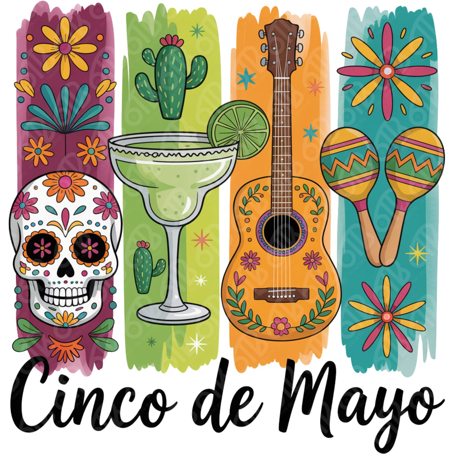 Cinco de Mayo Brushstroke DTF Transfer