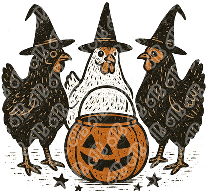 Chicken Witches DTF Transfer