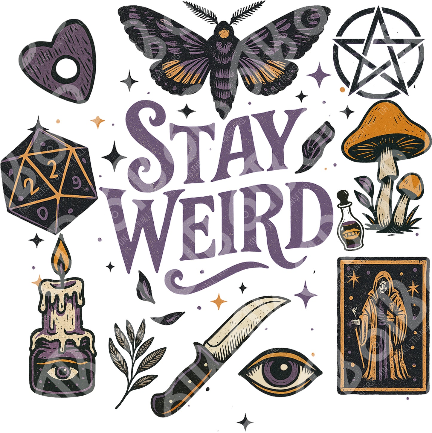 Stay Weird Halloween DTF Transfer