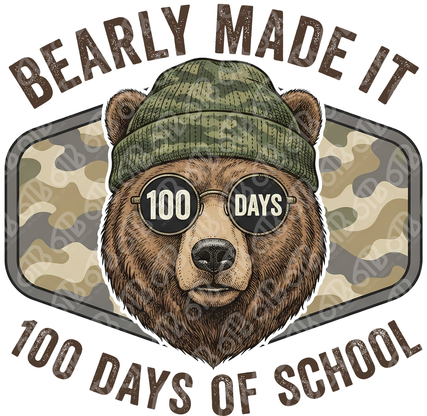 Bearly Made it 100 Days of School DTF Transfer