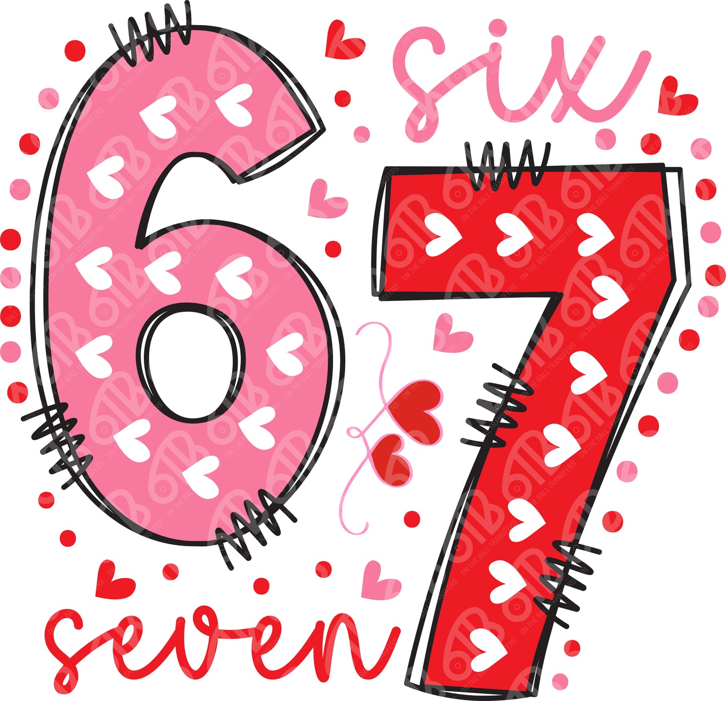 6-7 Valentine's DTF Transfer