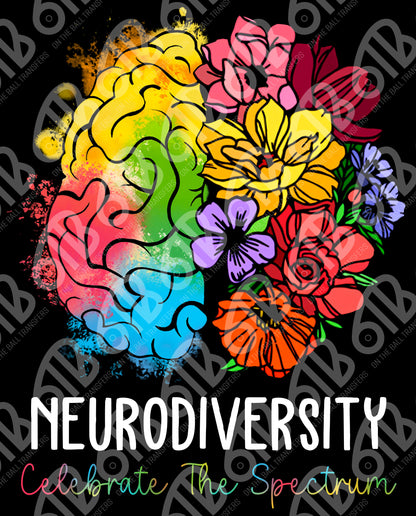 Neurodiversity Brain DTF Transfer