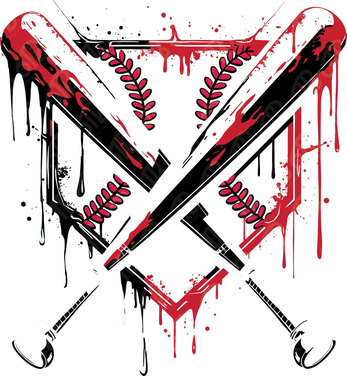 Baseball Home Plate Drip DTF Transfer