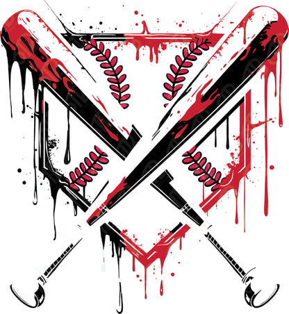 Baseball Home Plate Drip DTF Transfer