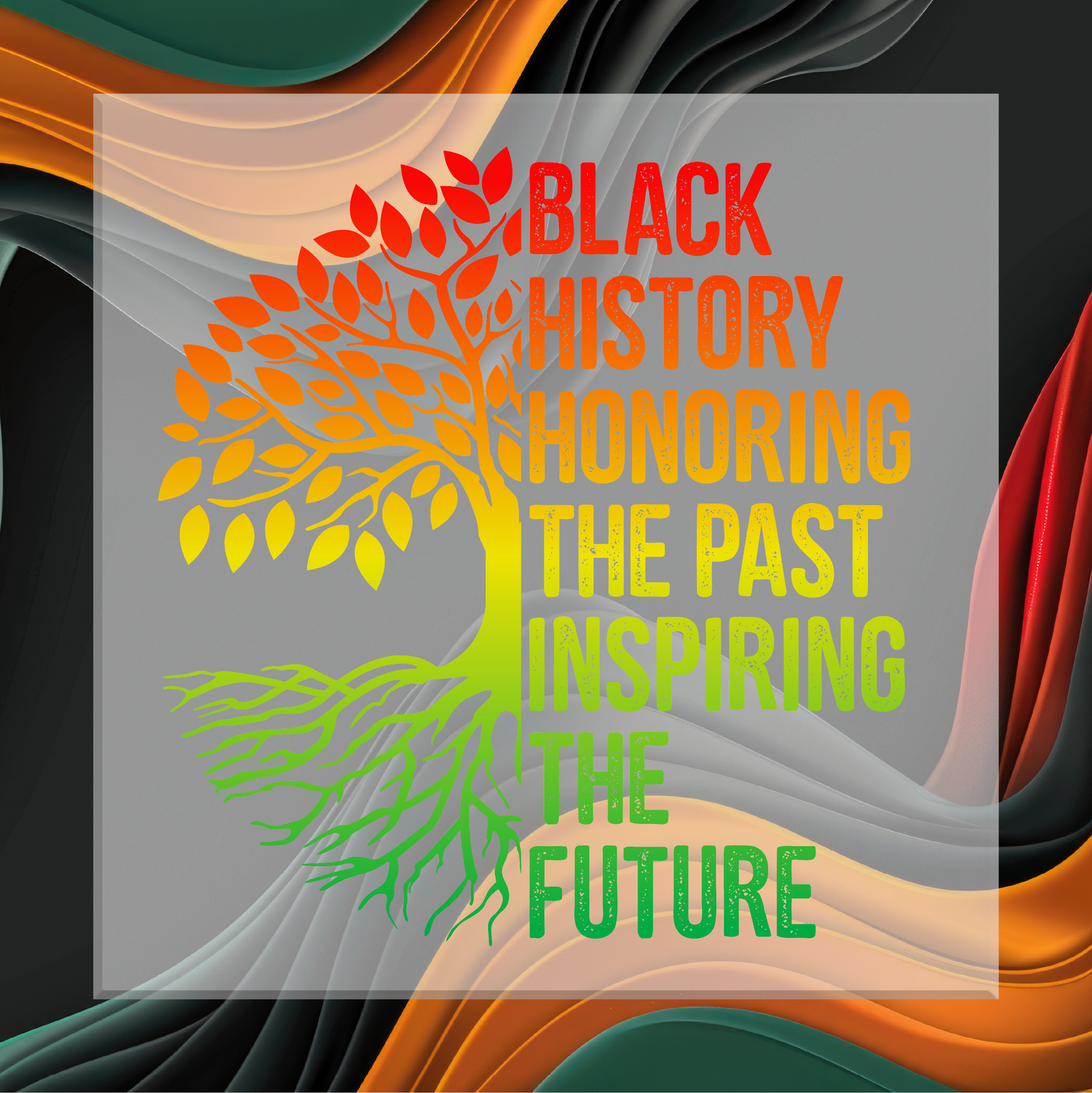 Black History Tree DTF Transfer