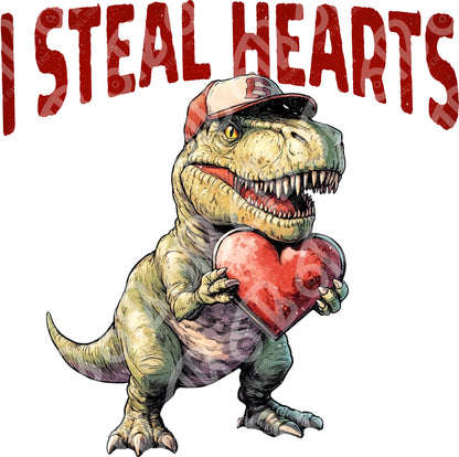 I Steal Hearts Dino Sublimation Transfers