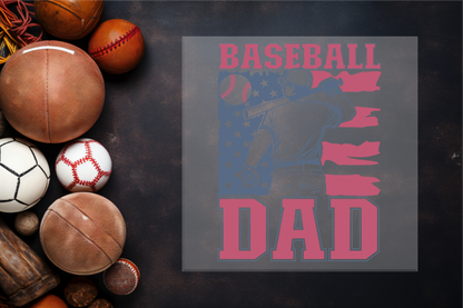 Baseball Dad Flag Sublimation Transfer