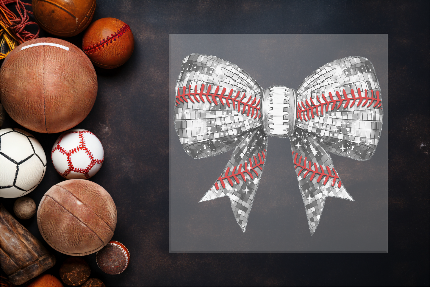 Baseball Bow DTF Transfer