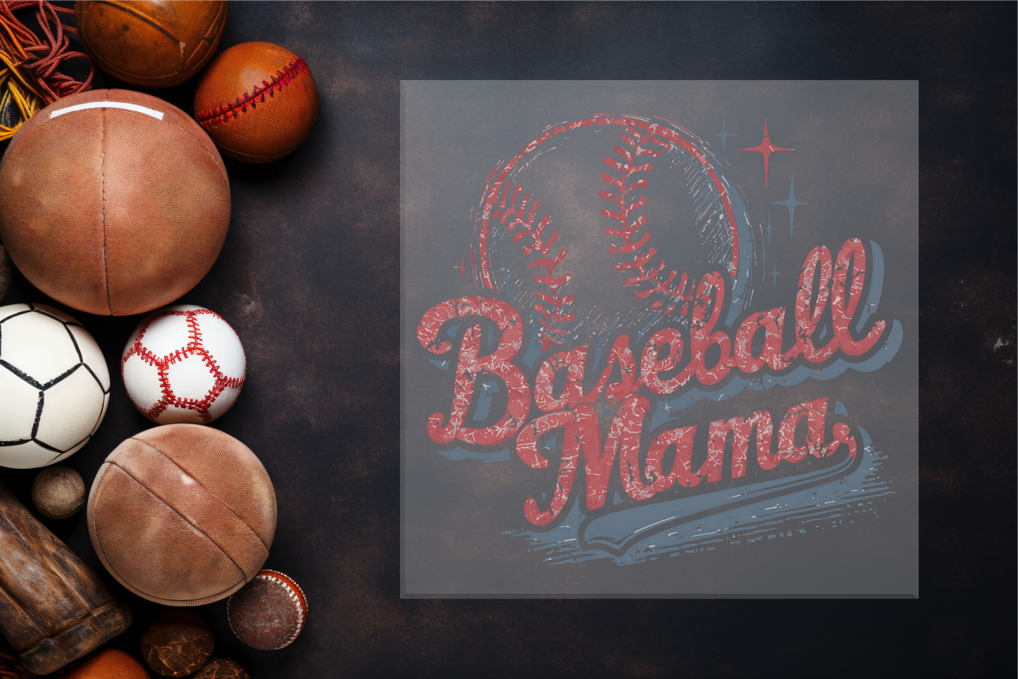 Baseball Mama Script DTF Transfer