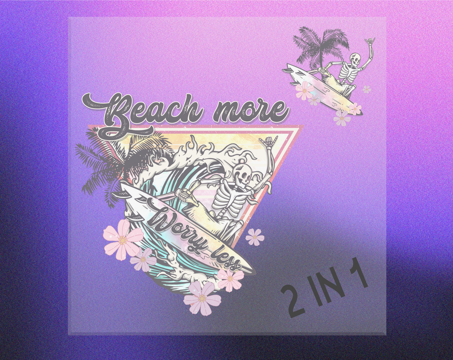 Beach More Worry Less Set DTF Transfers