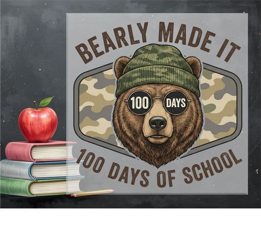 Bearly Made it 100 Days of School DTF Transfer