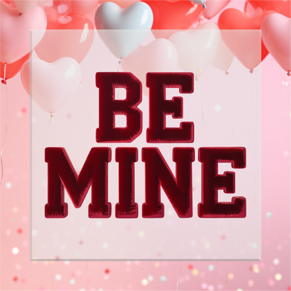 Be Mine Faux Velvet DTF Transfer