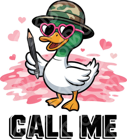 Duck Call Me DTF Transfer