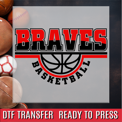 Braves Basketball DTF Transfer
