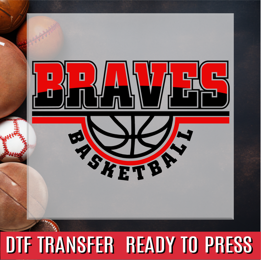 Braves Basketball DTF Transfer