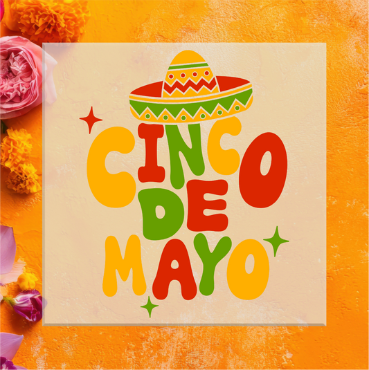 Cinco de Mayo in color DTF Transfer