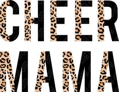 Leopard Cheer Mama DTF Transfer