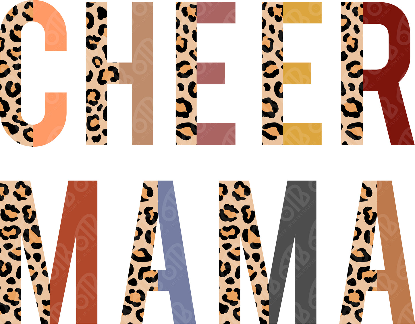 Leopard Cheer Mama DTF Transfer