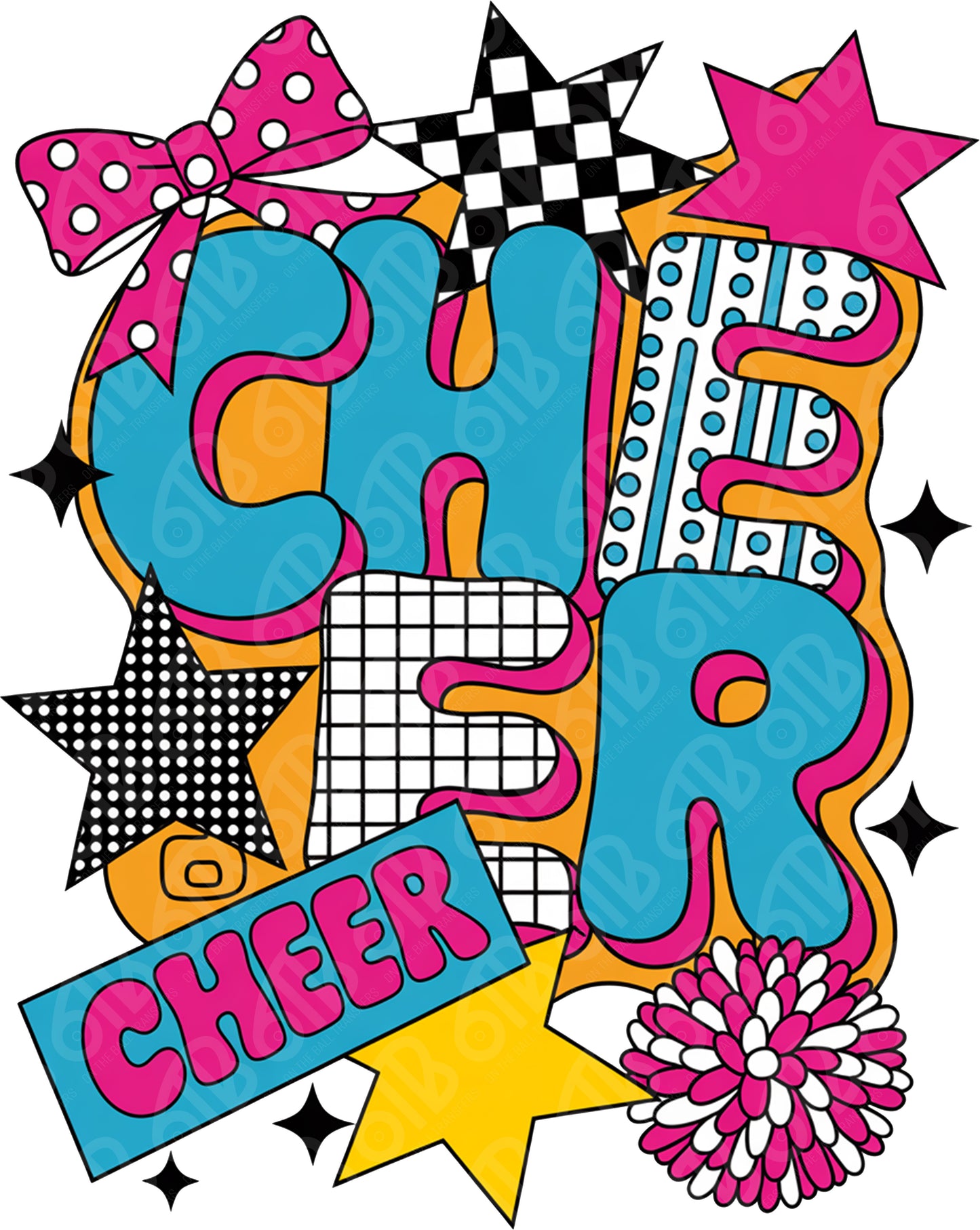 Cheer Bright Preppy Coquette DTF Transfer