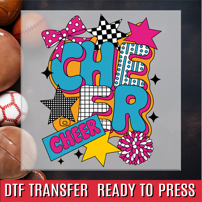 Cheer Bright Preppy Coquette DTF Transfer