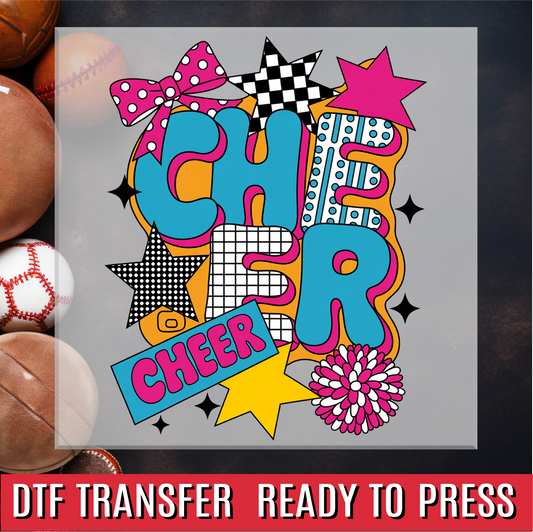 Cheer Bright Preppy Coquette DTF Transfer