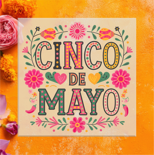 Cinco de Mayo Floral DTF Transfer