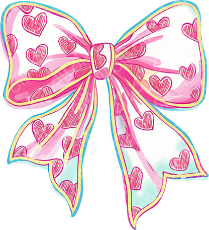 Valentine's Day Bow DTF Transfer