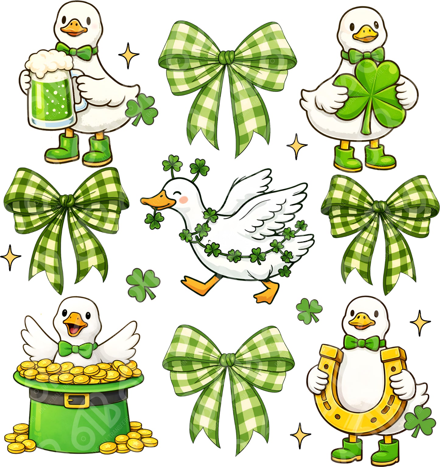 St. patrick's Coquette Goose DTF Transfer