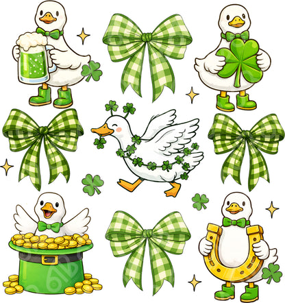 St. patrick's Coquette Goose DTF Transfer
