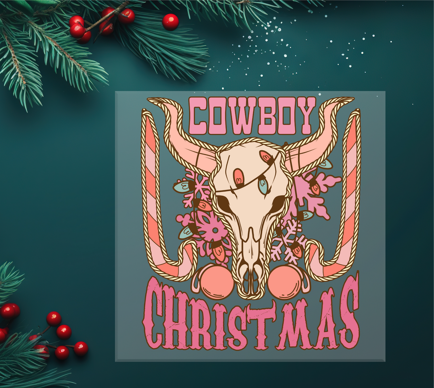 Cowboy Christmas DTF Transfer