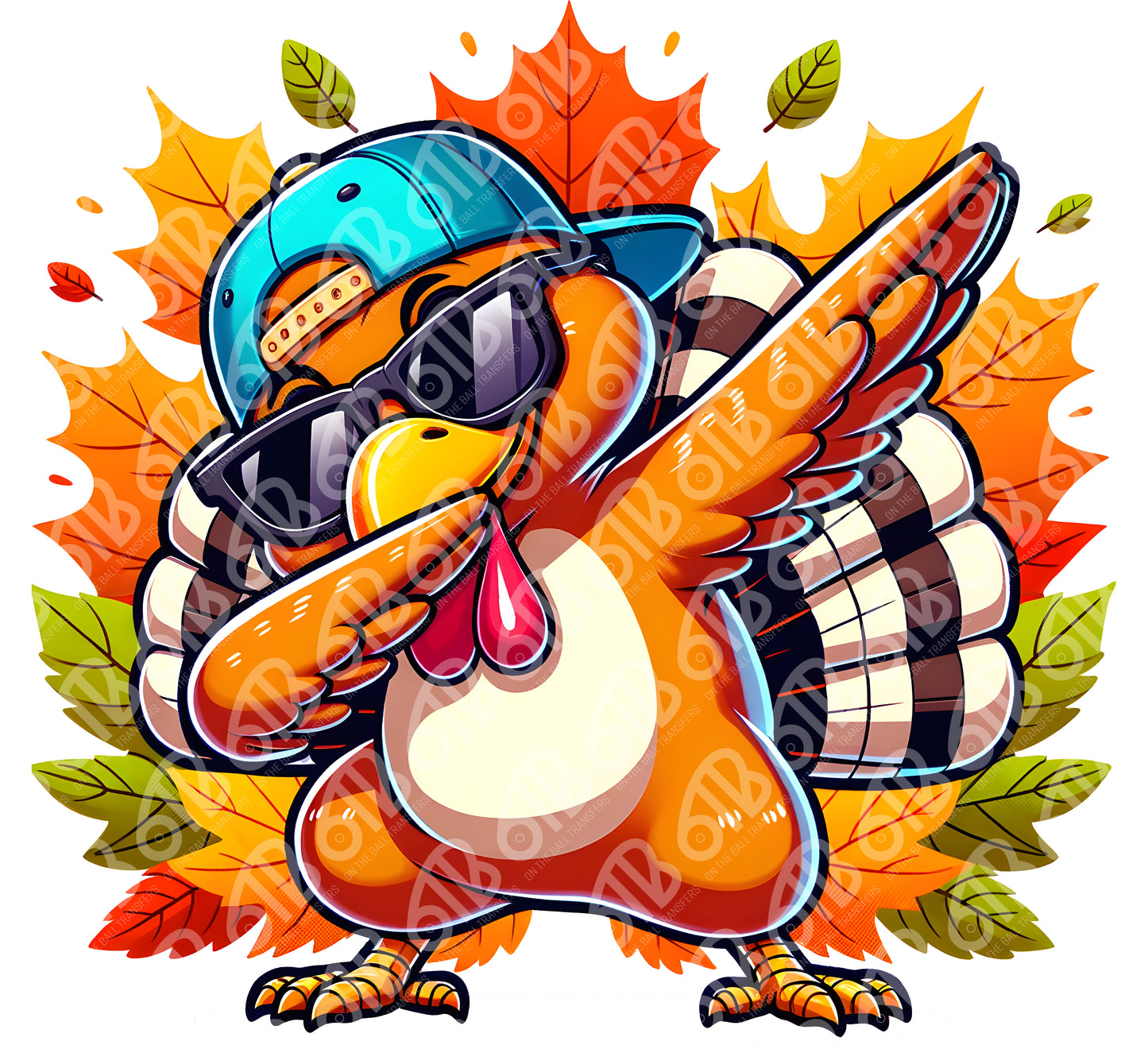 Dabbing Turkey DTF Transfer