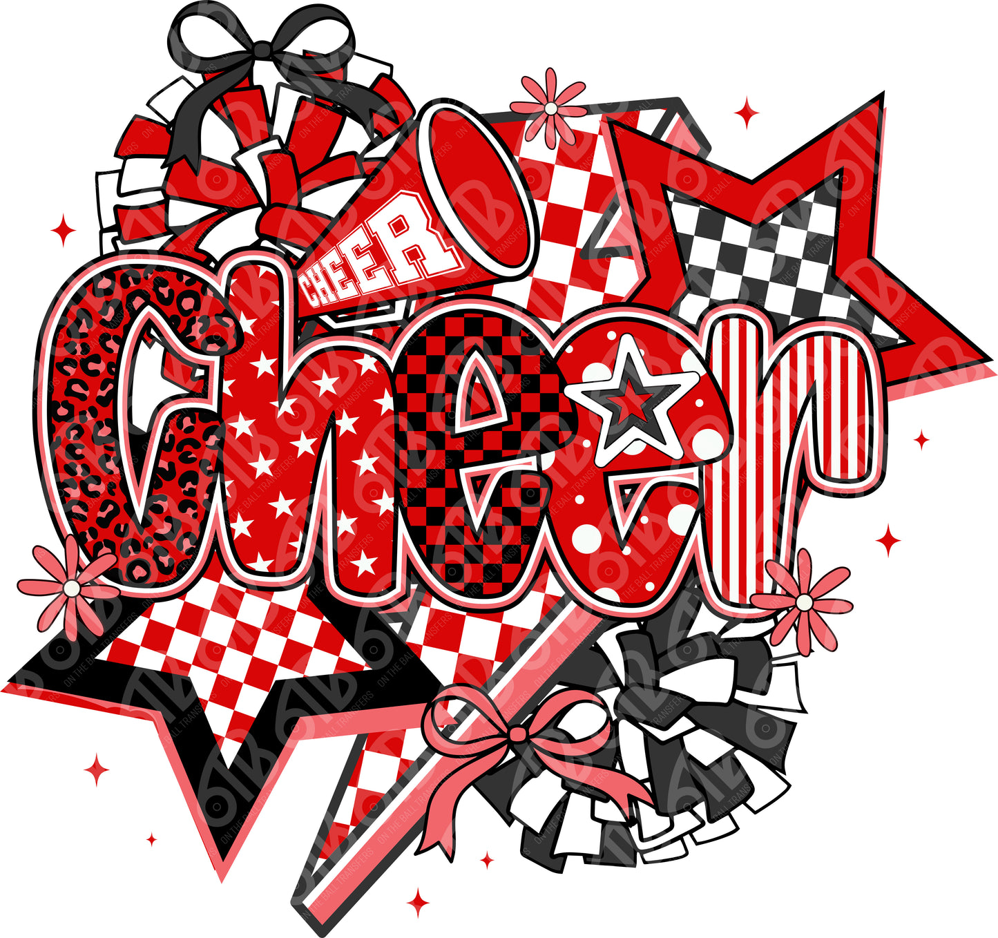 Cheer Coquette Preppy Collage DTF Transfer