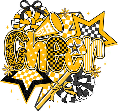 Cheer Coquette Preppy Collage DTF Transfer