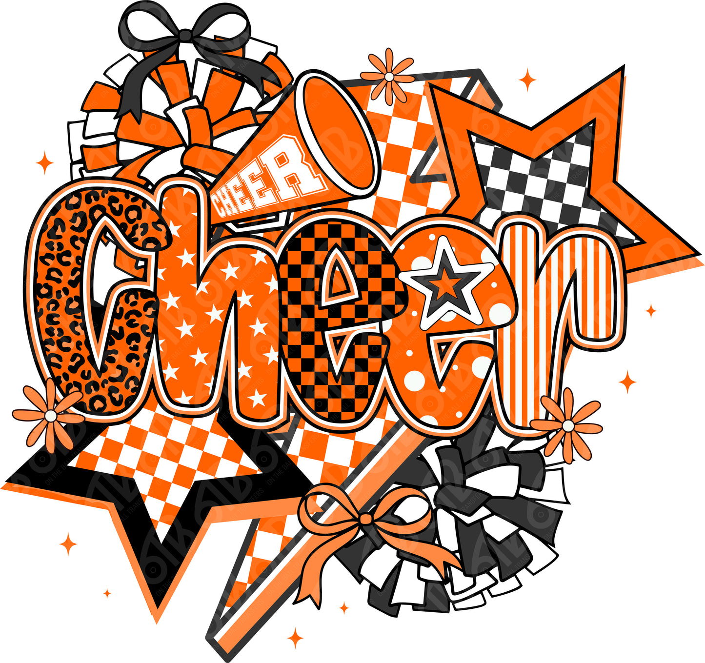 Cheer Coquette Preppy Collage DTF Transfer