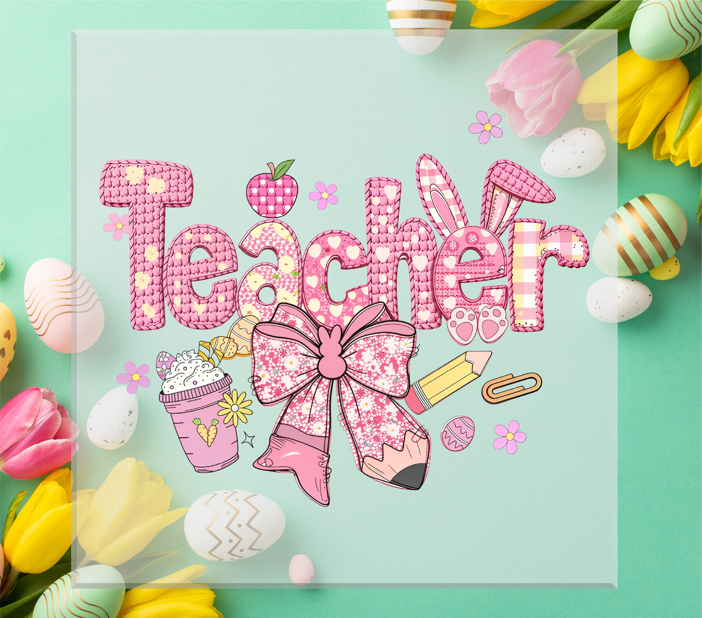 Easter Teacher DTF Transfer