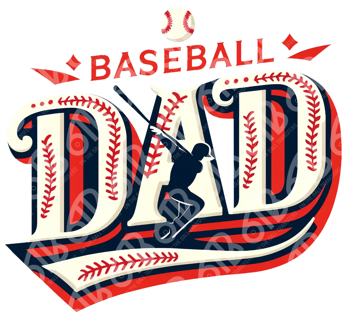 Baseball Dad Script DTF Transfer