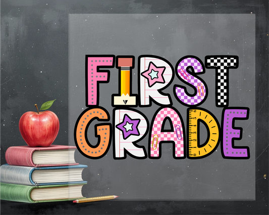 Cute First Grade DTF Transfer