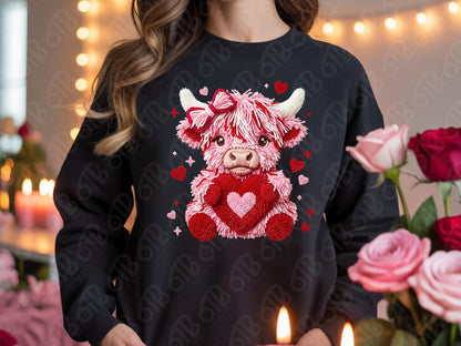 Faux Yarn Cow DTF Transfer
