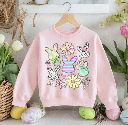 Floral Bunny Coquette DTF Transfer