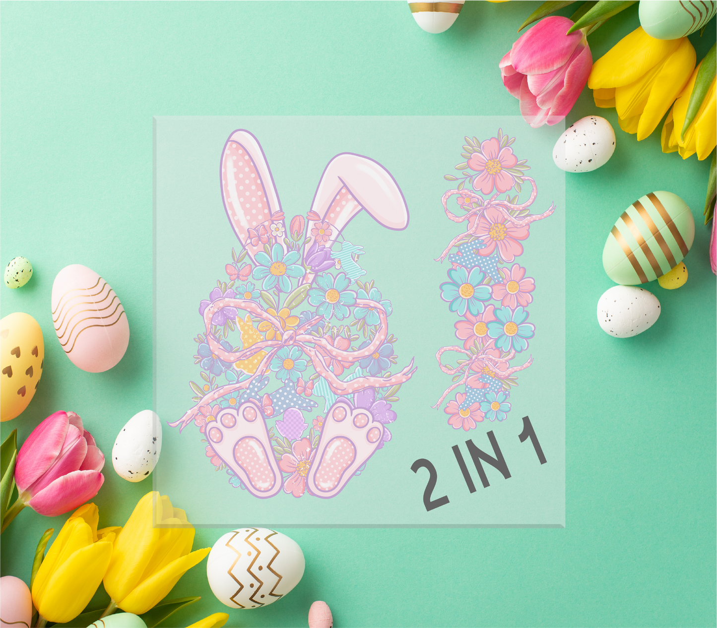 Easter Egg Bunny Set Sublimation Transfers