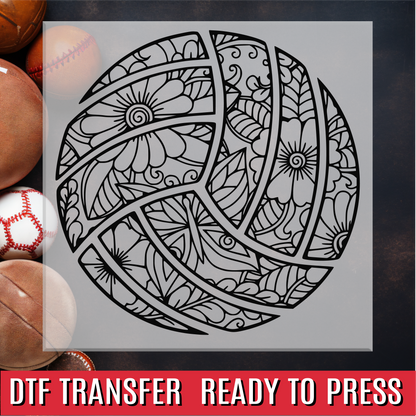Floral Volleyball DTF Transfer