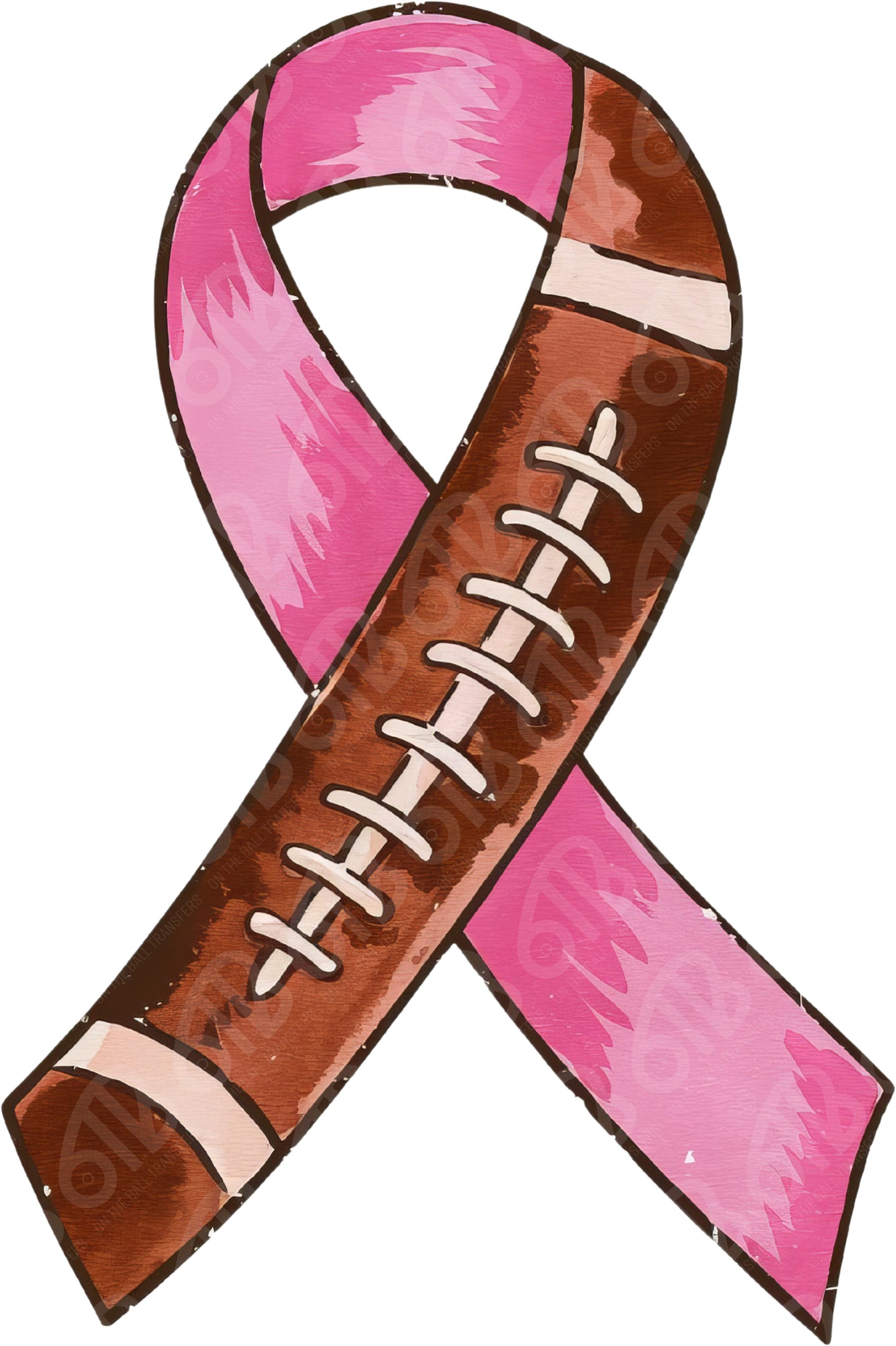 Football Breast Cancer Ribbon DTF Transfer